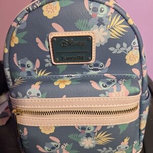 Disney Blue and Pink Stitch Backpack